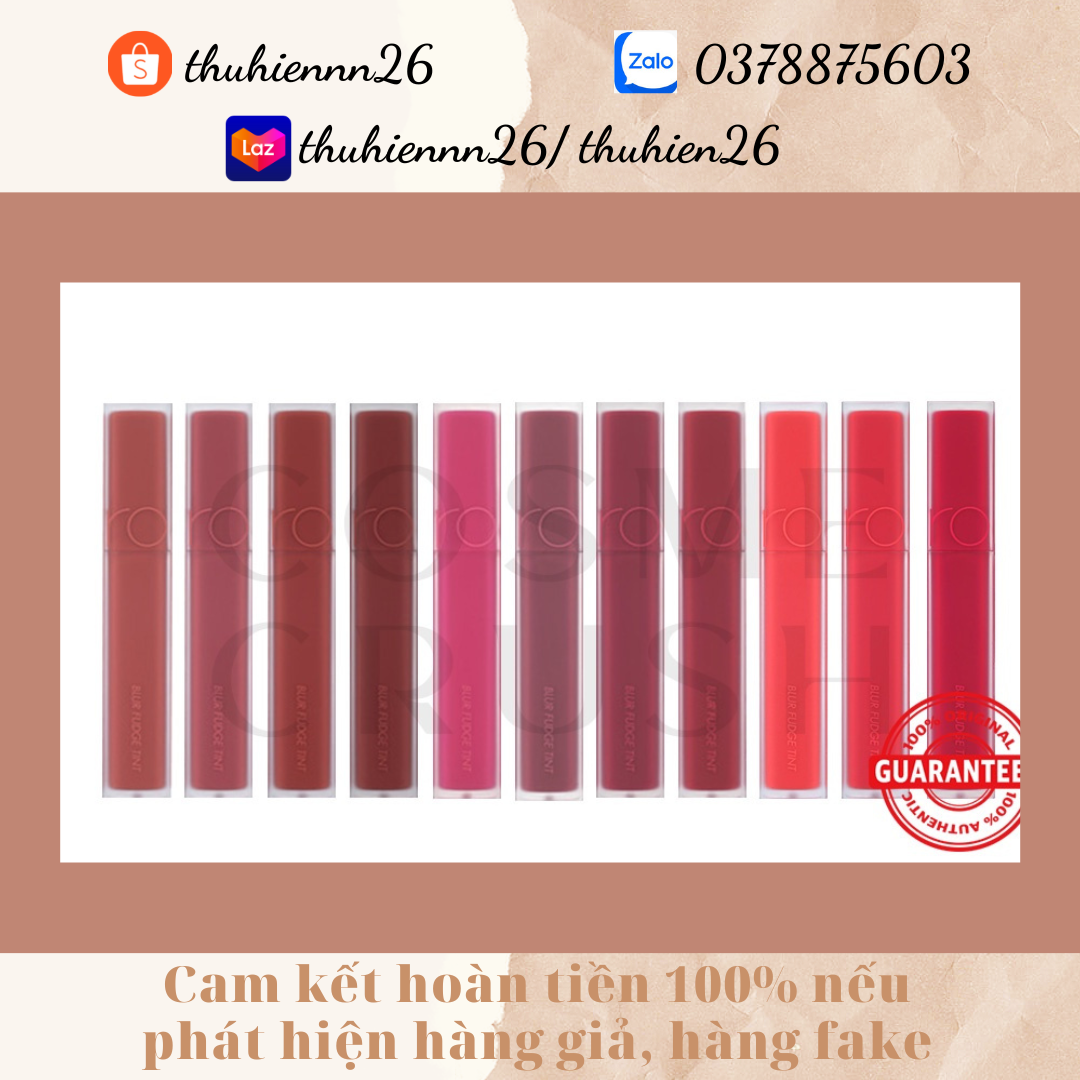 Son tint rom&nd làm mờ fudge tint #04-radwood