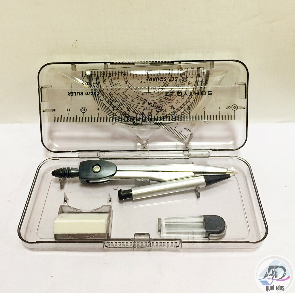 Bộ compa+thước kẻ. full phụ kiện cho học sinh