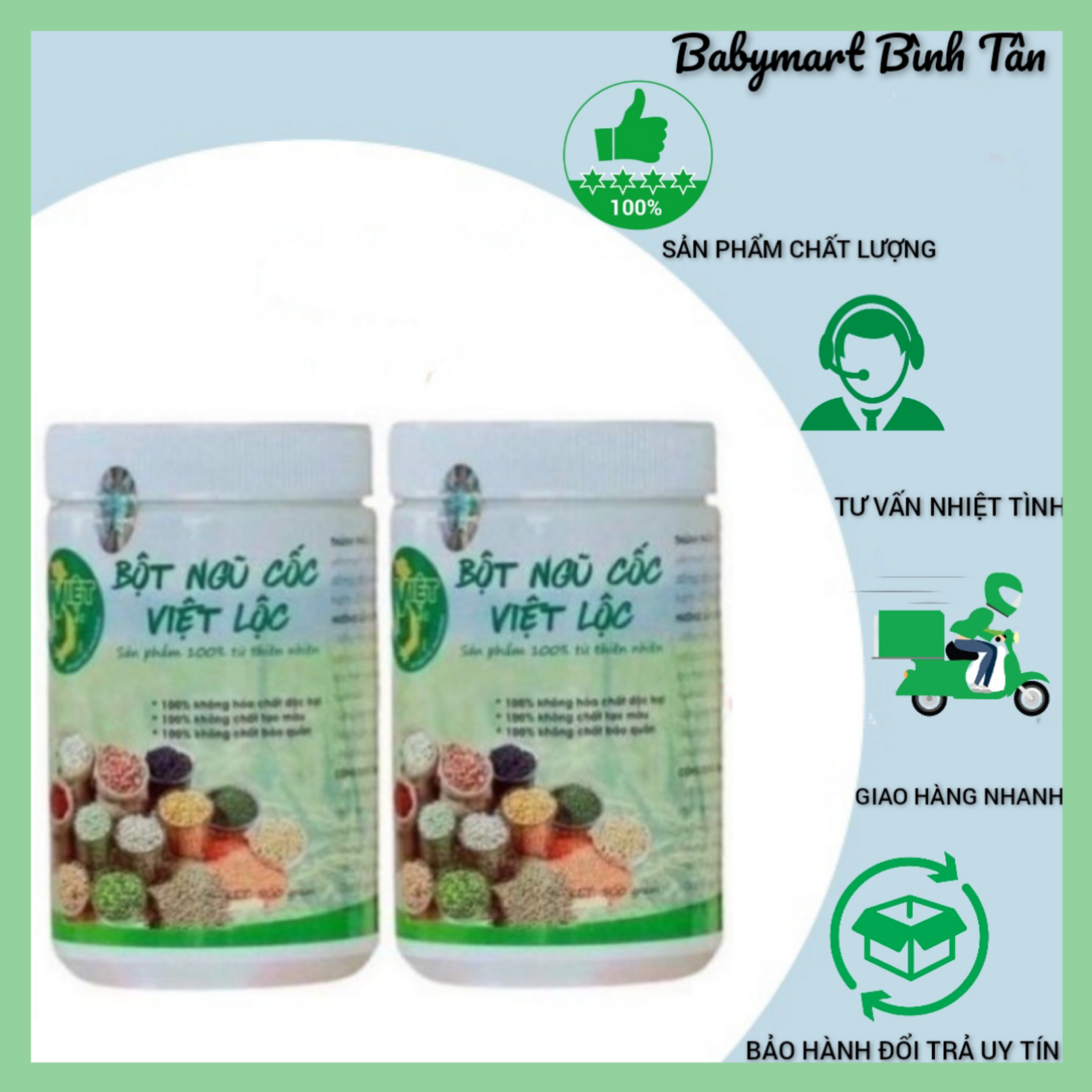 Combo 2 hộp ngũ cốc Việt Lộc, ngũ cốc bầu, lợi sữa sau sinh, dinh dưỡng cho mẹ, lợi sữa cho con, hộp 500g❤️freeship ❤