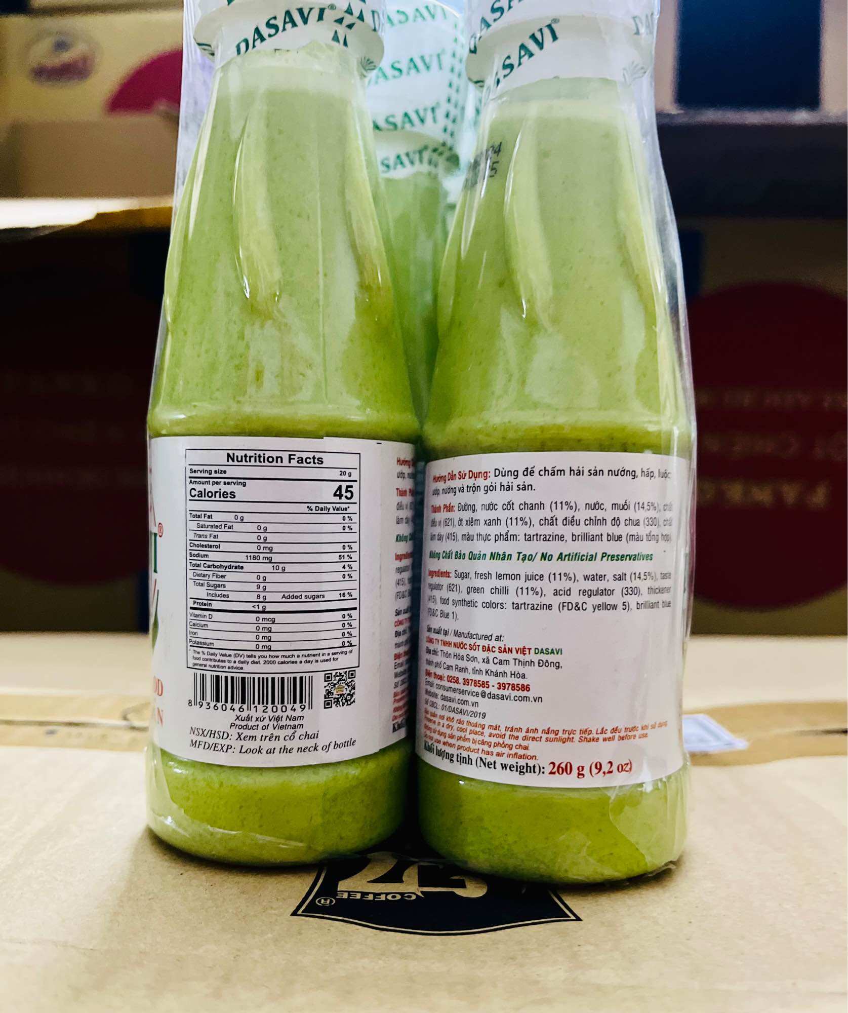 Muối chanh ớt Dasavi chai (130-260g)