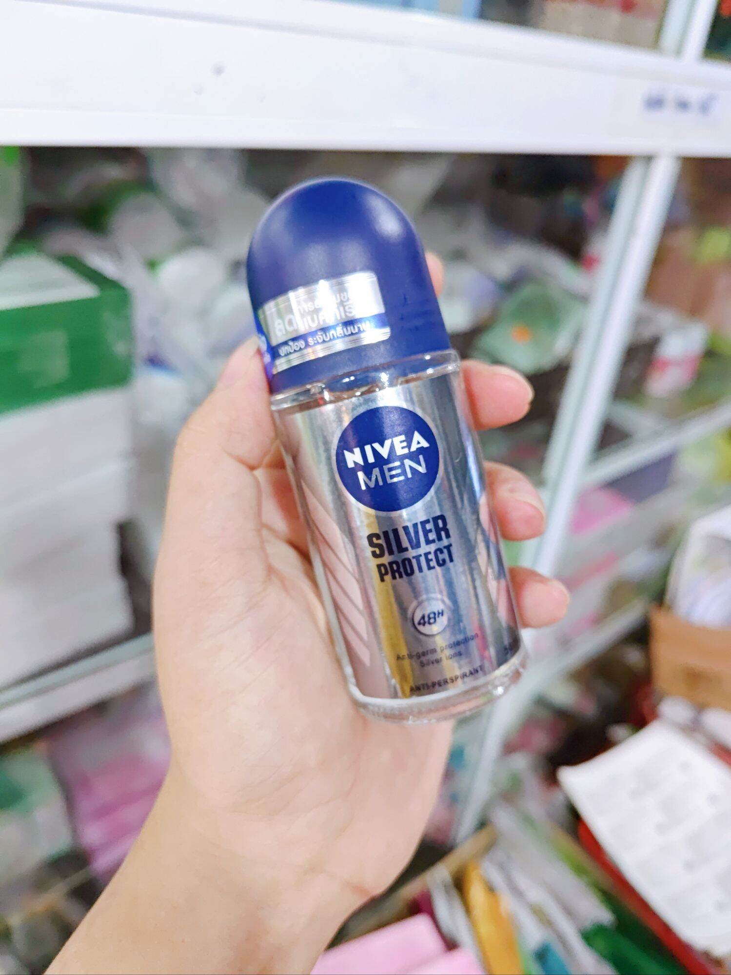 Lăn Khử Mùi Nam Nivea Men Silver Protect 48h Thái Lan - ( lăn nivea bạc )