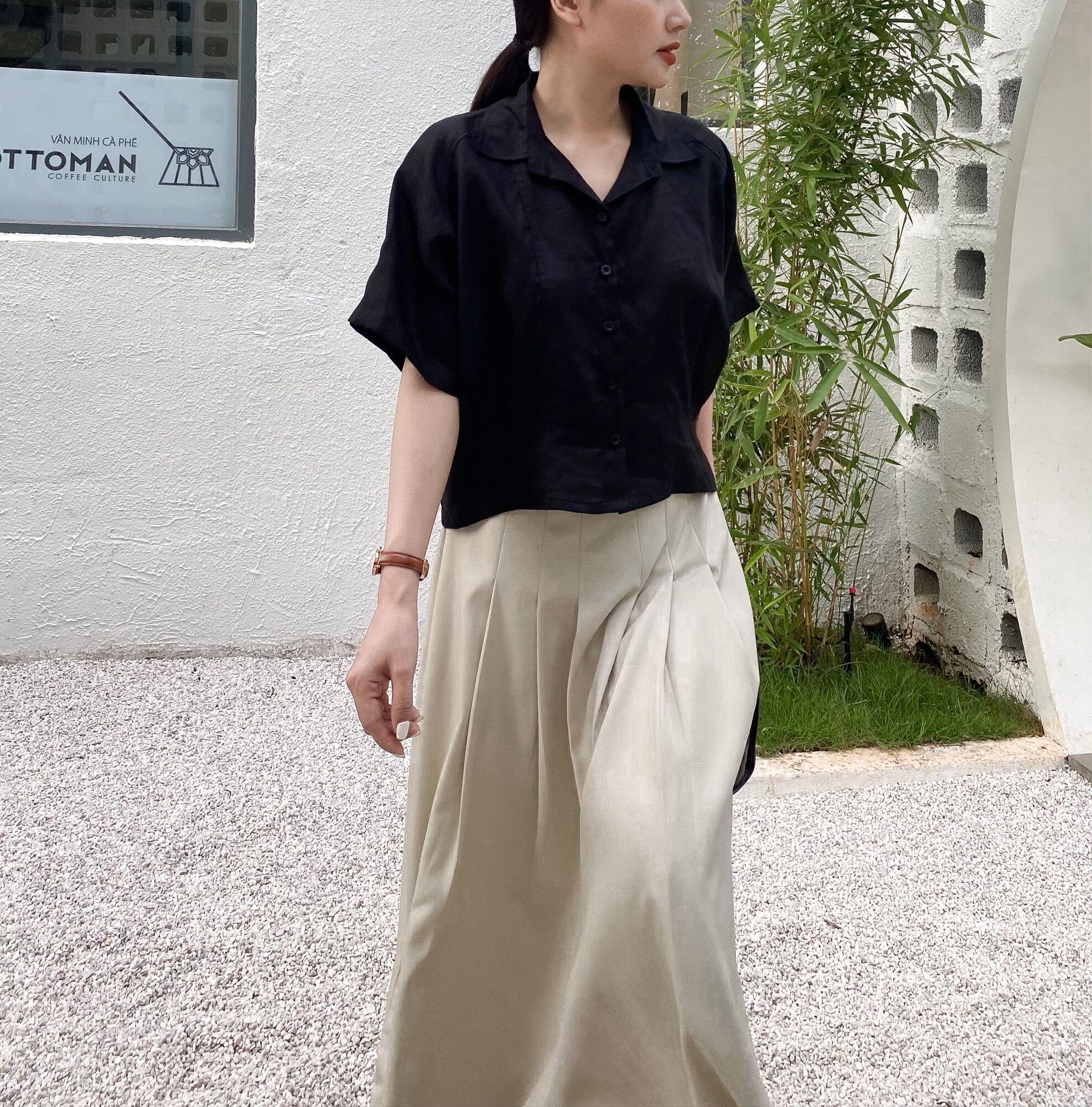 Sami Shirts - Sơ Mi Linen Dáng Ngắn ( ảnh chính chủ )