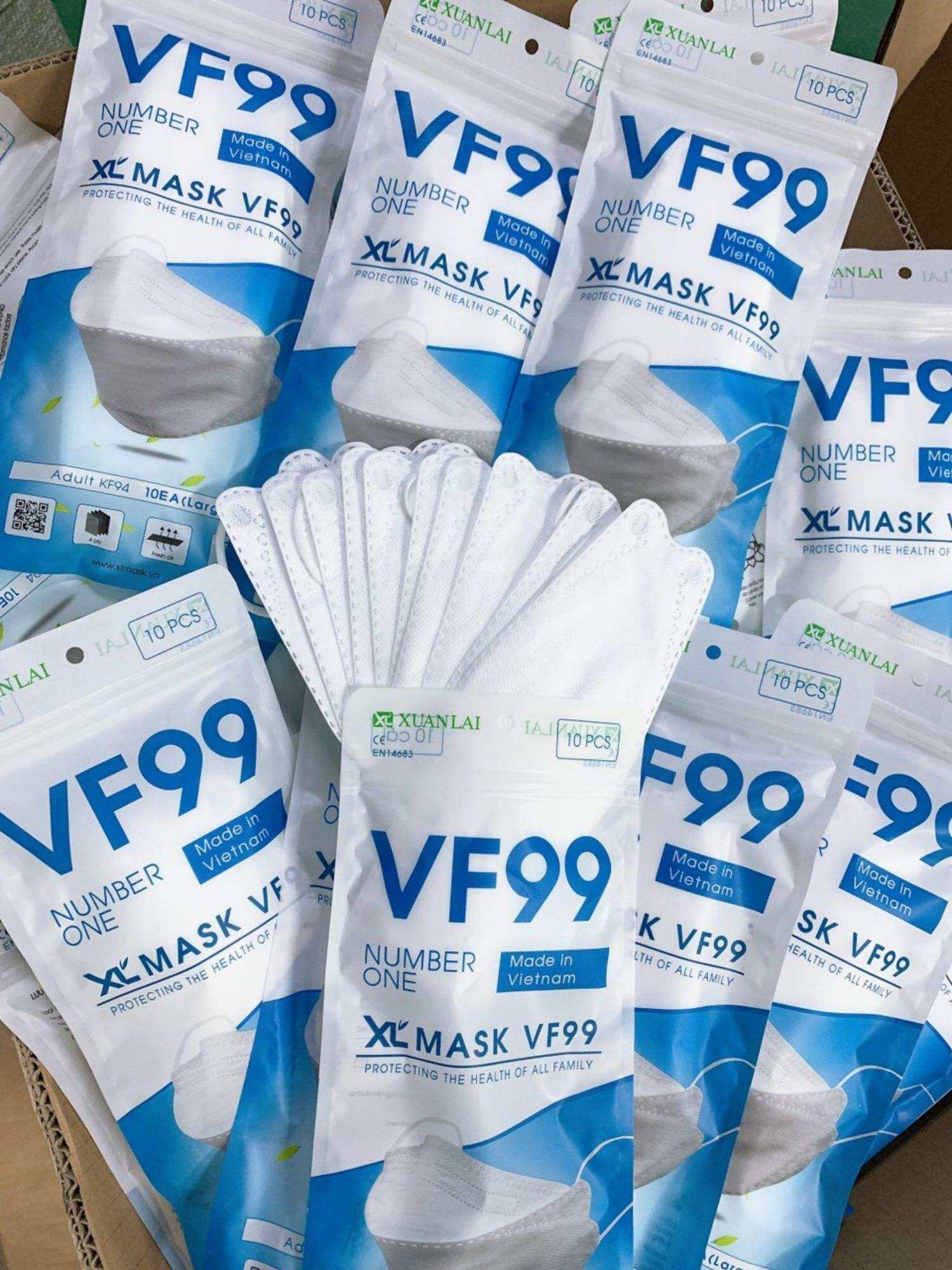 Khẩu trang 4 lớp KF94 Xuân Lai ( 1 Túi 10 chiếc)