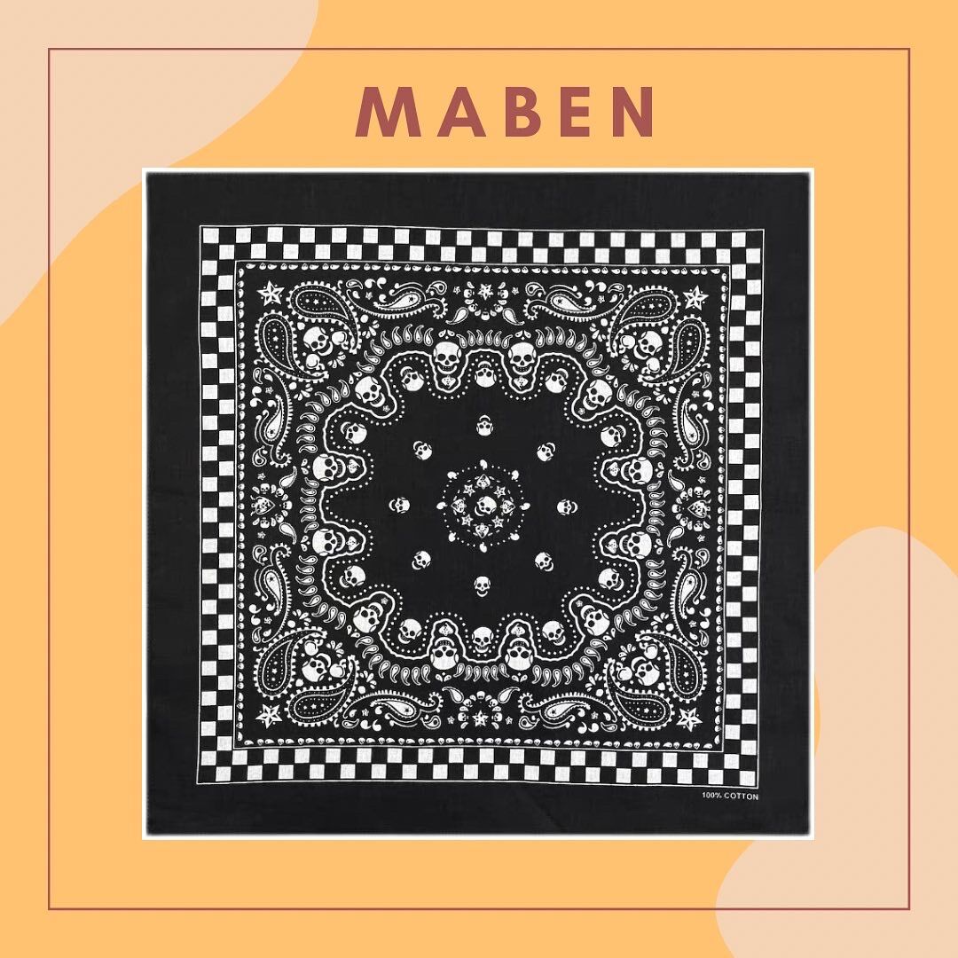 Khăn bandana vải cotton size 55x55cm - Maben
