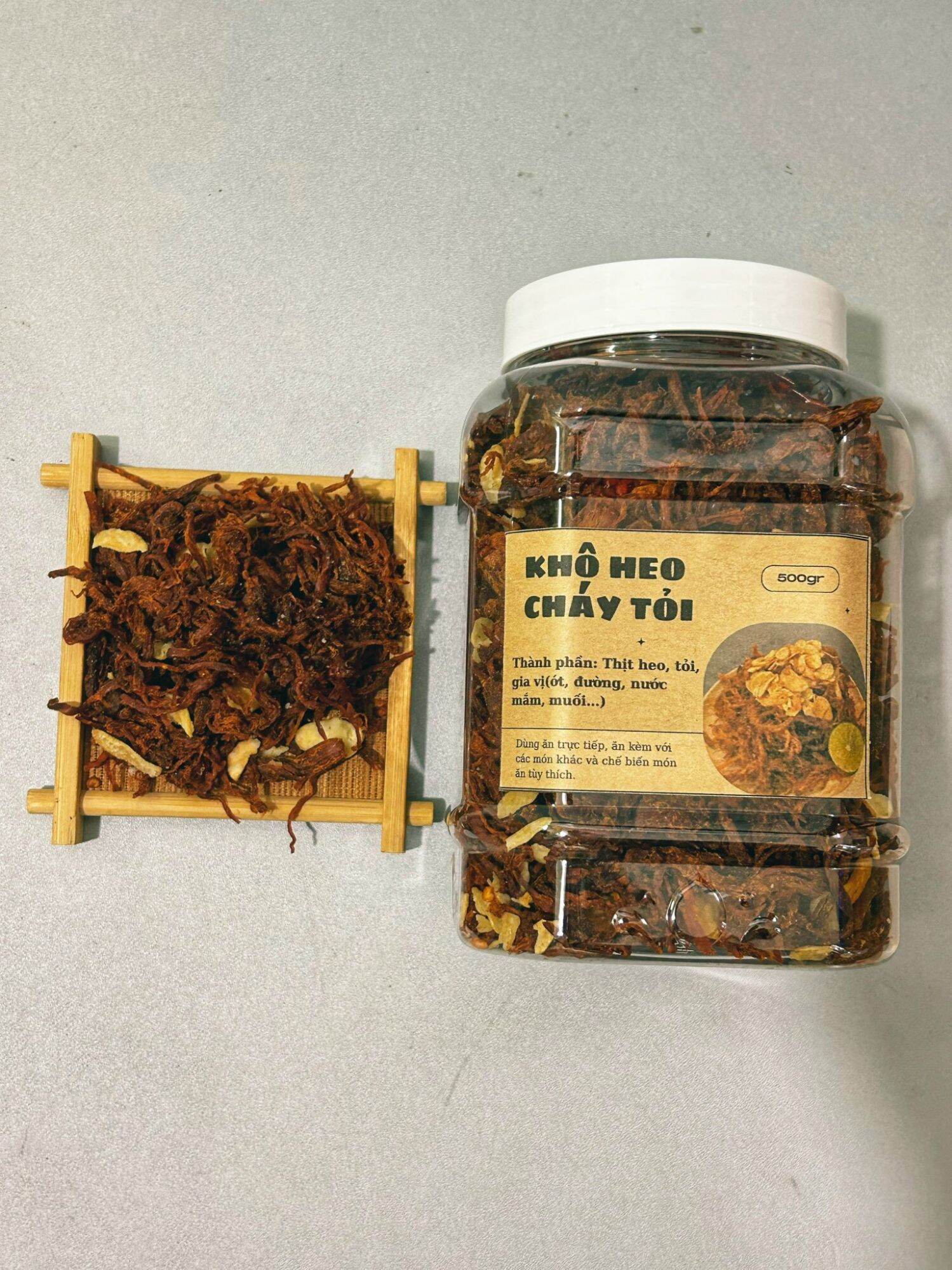 KHÔ HEO CHÁY TỎI 500GR