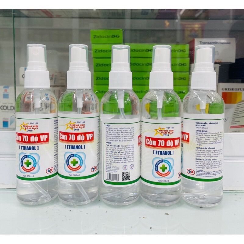 Cồn xịt 70 độ chai 100ml