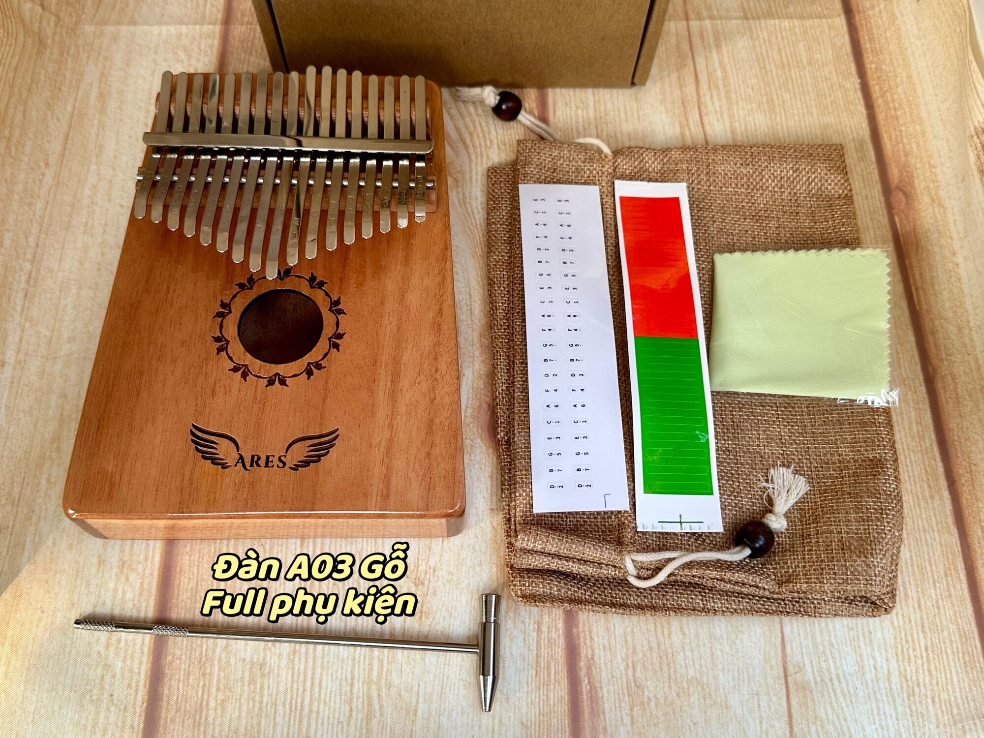 🎶 Đàn Kalimba Ares 🎵 17 Phím Cao cấp