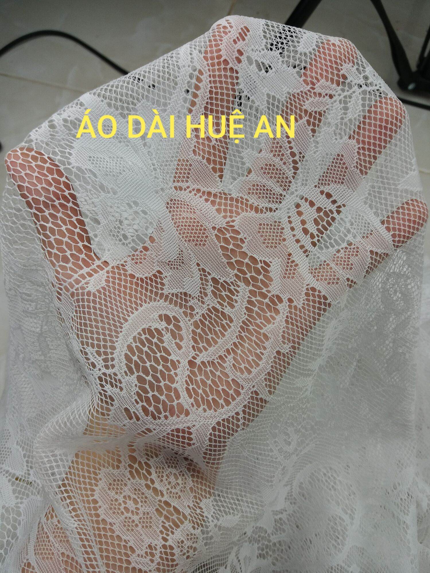 Ren mi màu trắng tinh mỏng, mềm, rũ may áo dài, váy đầm,...