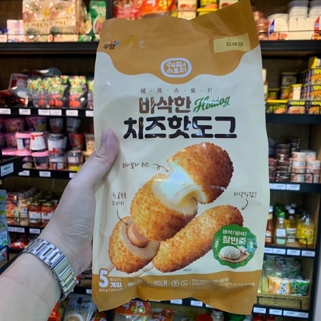 Hotdog xúc xích phô mai Hàn Quốc bịch 5 cây x 80gram