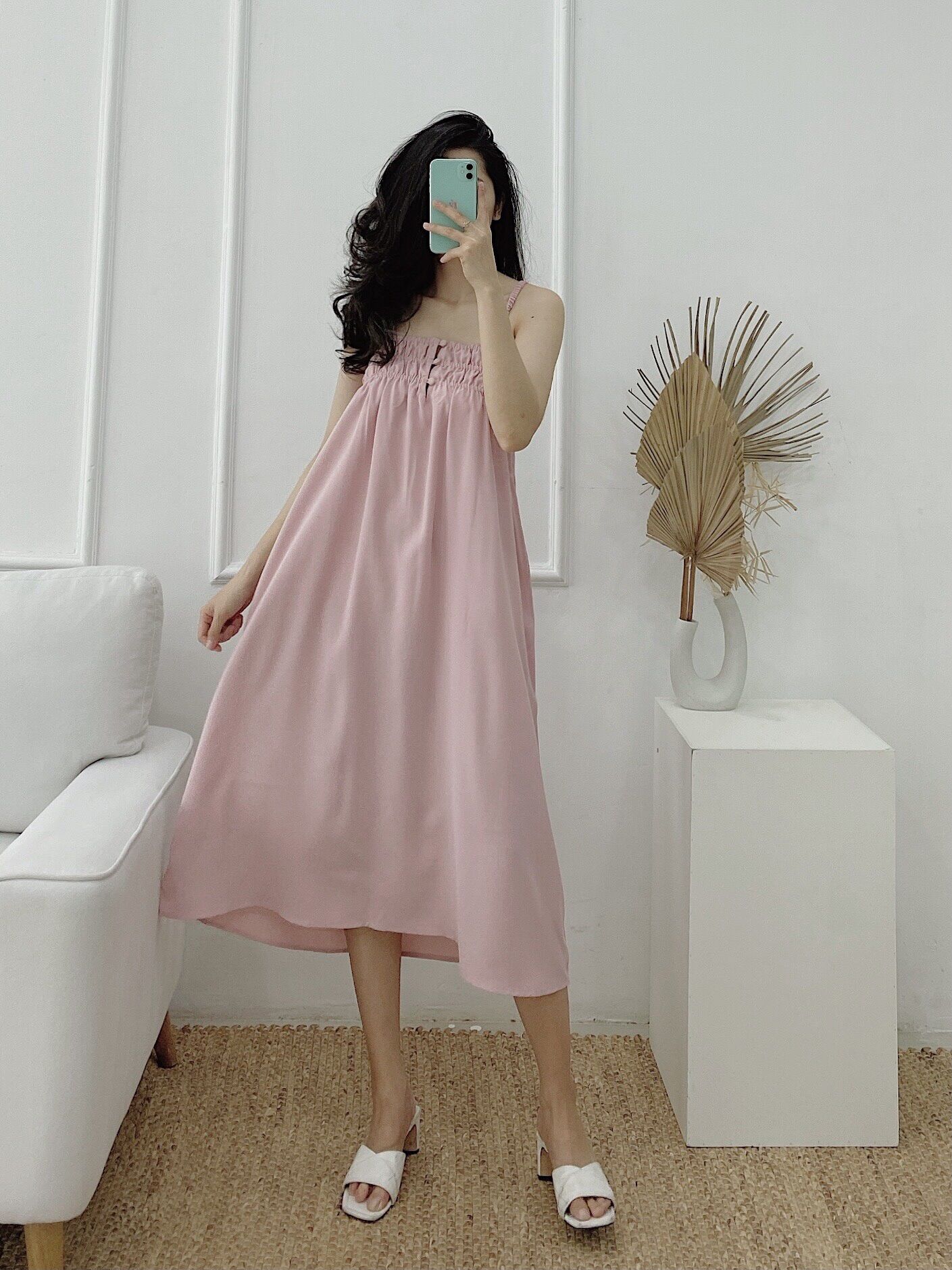 Yu cherry | đầm cami long dress yd125