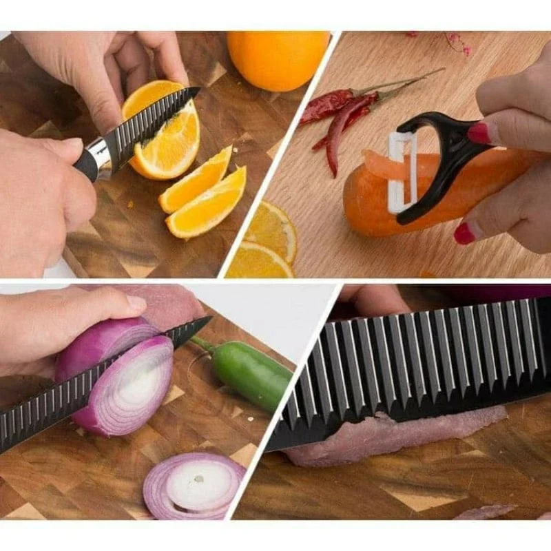 Bộ 5 dao kiểu Nhật lượn sóng