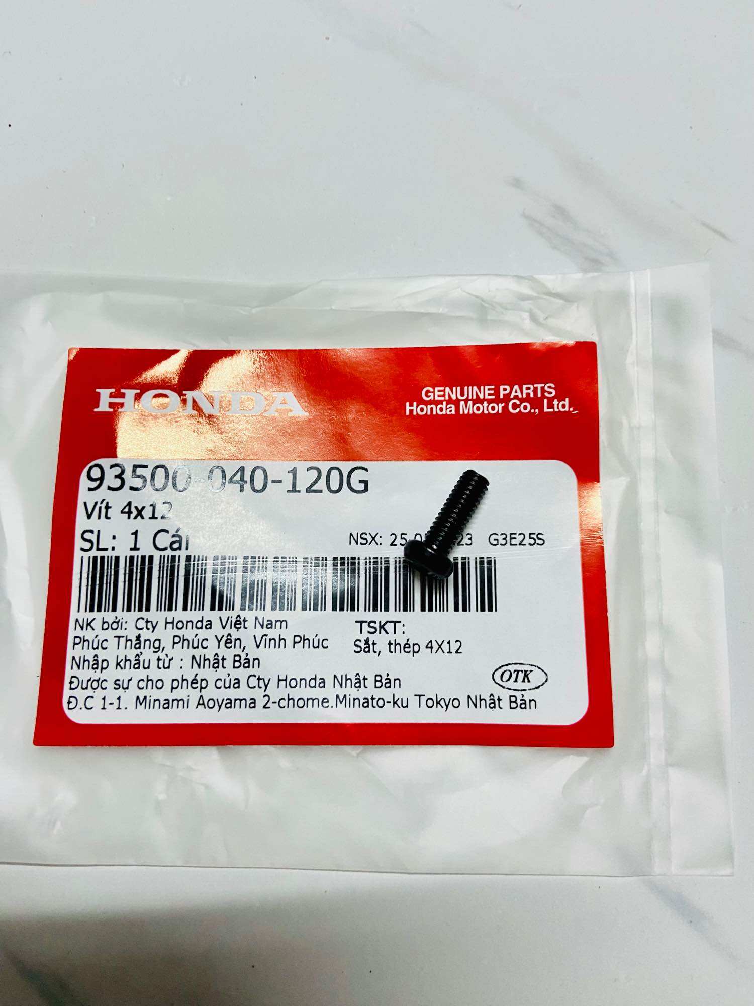 Ốc bắt móc treo đồ xe máy honda sh ý sh việt 125 150 sh mode lead 125 chính hãng honda