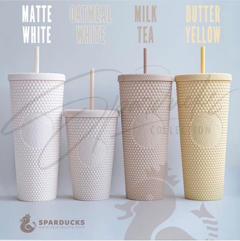Ly starbucks chính hãng white & milk tea matte 24oz - 700ml