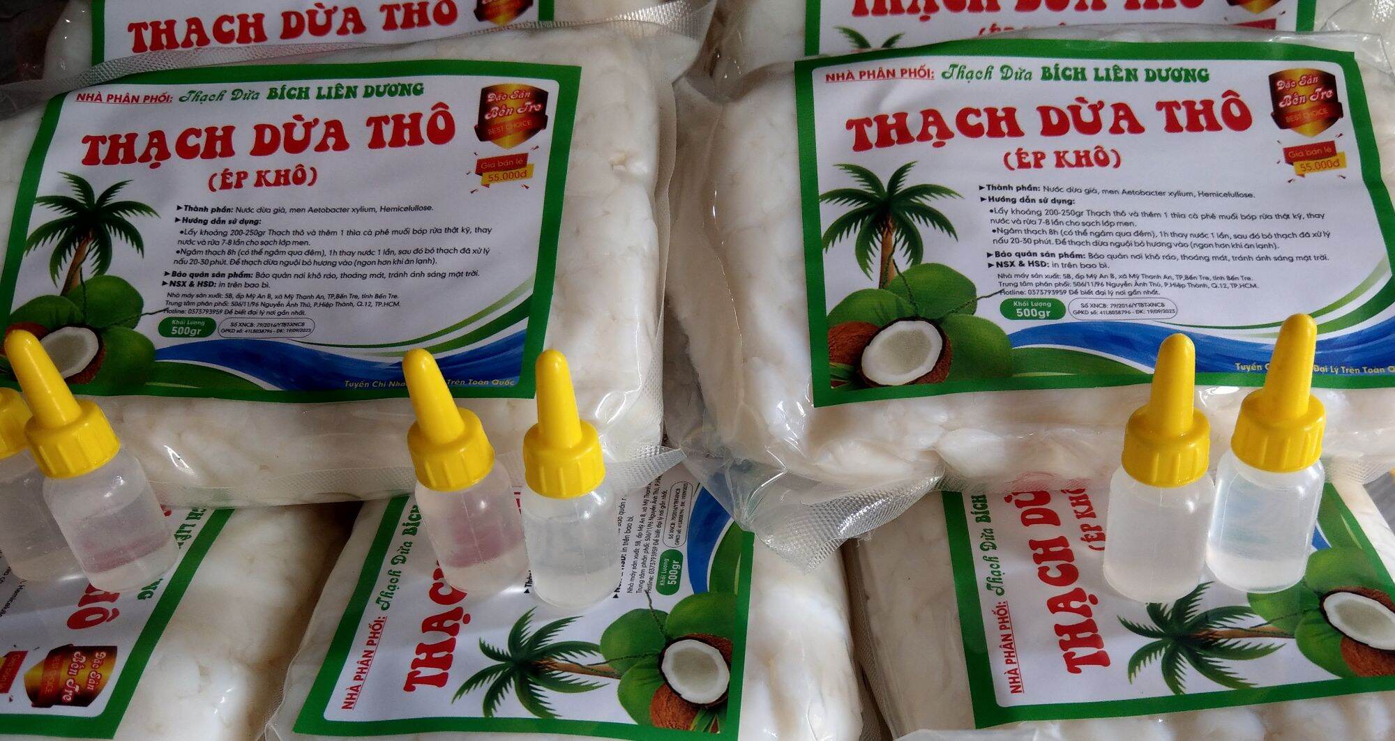 THẠCH DỪA THÔ BÍCH LIÊN DƯƠNG 20 BỊCH 10 KG  giá bì 1100k giảm còn 570000 ( Tặng kèm hương)