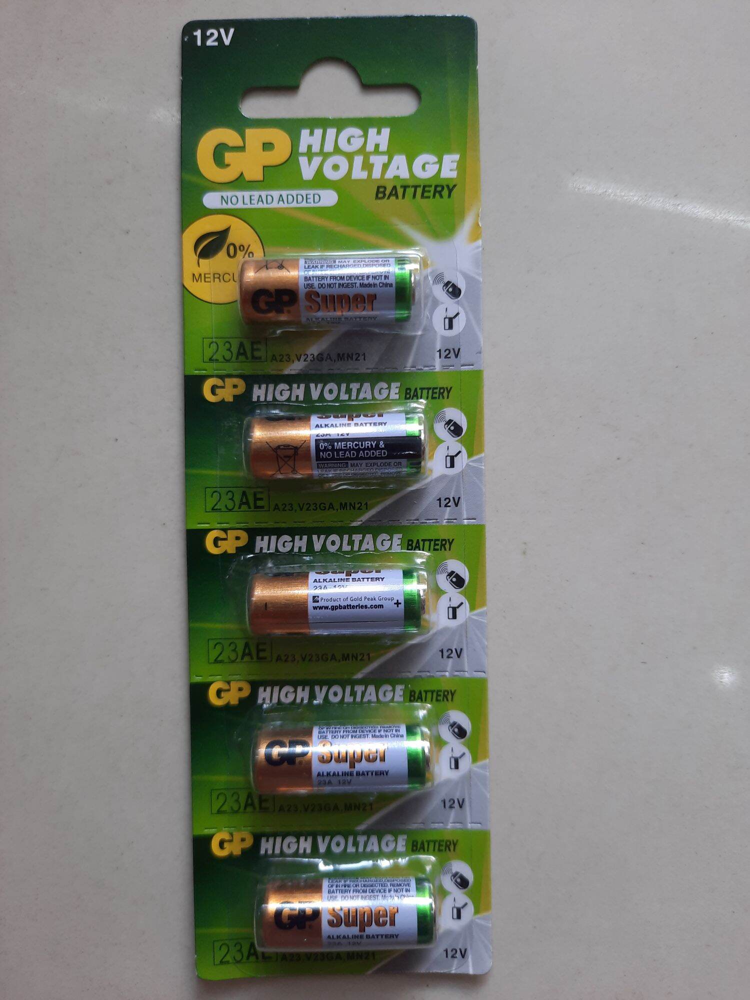 Vĩ 5 viên pin GP 12v 23A, 27A
