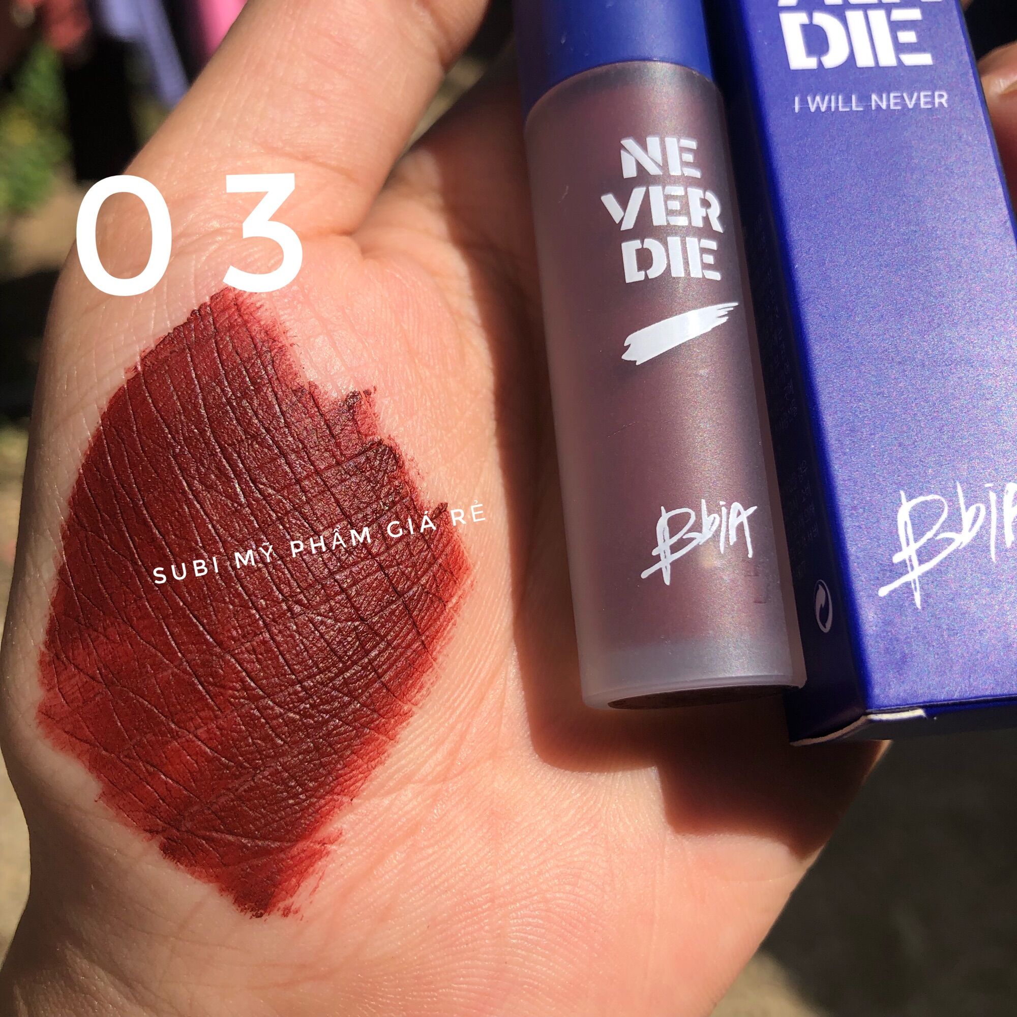 Son Bbia never die tint vỏ xanh