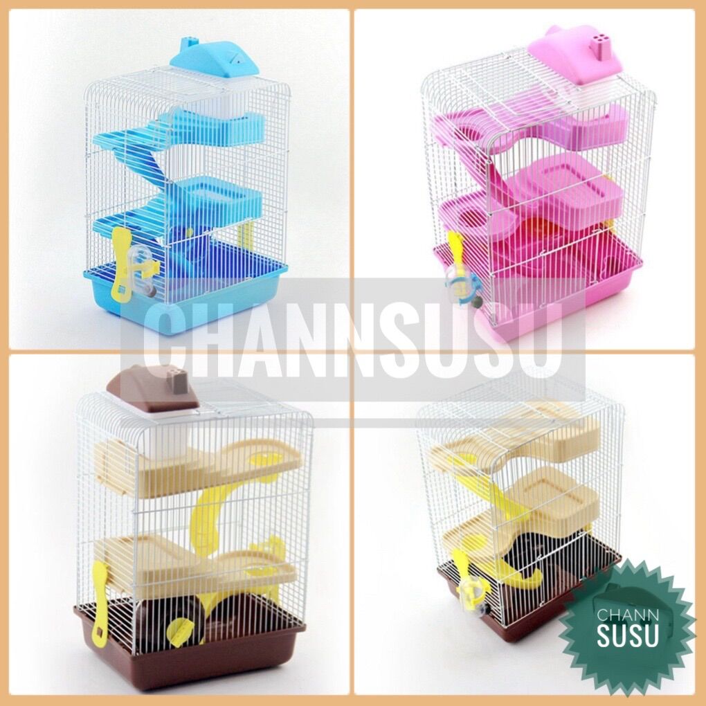 Lồng chuột hamster - Lồng 3 tầng cho chuột hamster thú cưng - Channsusu Pet Shop