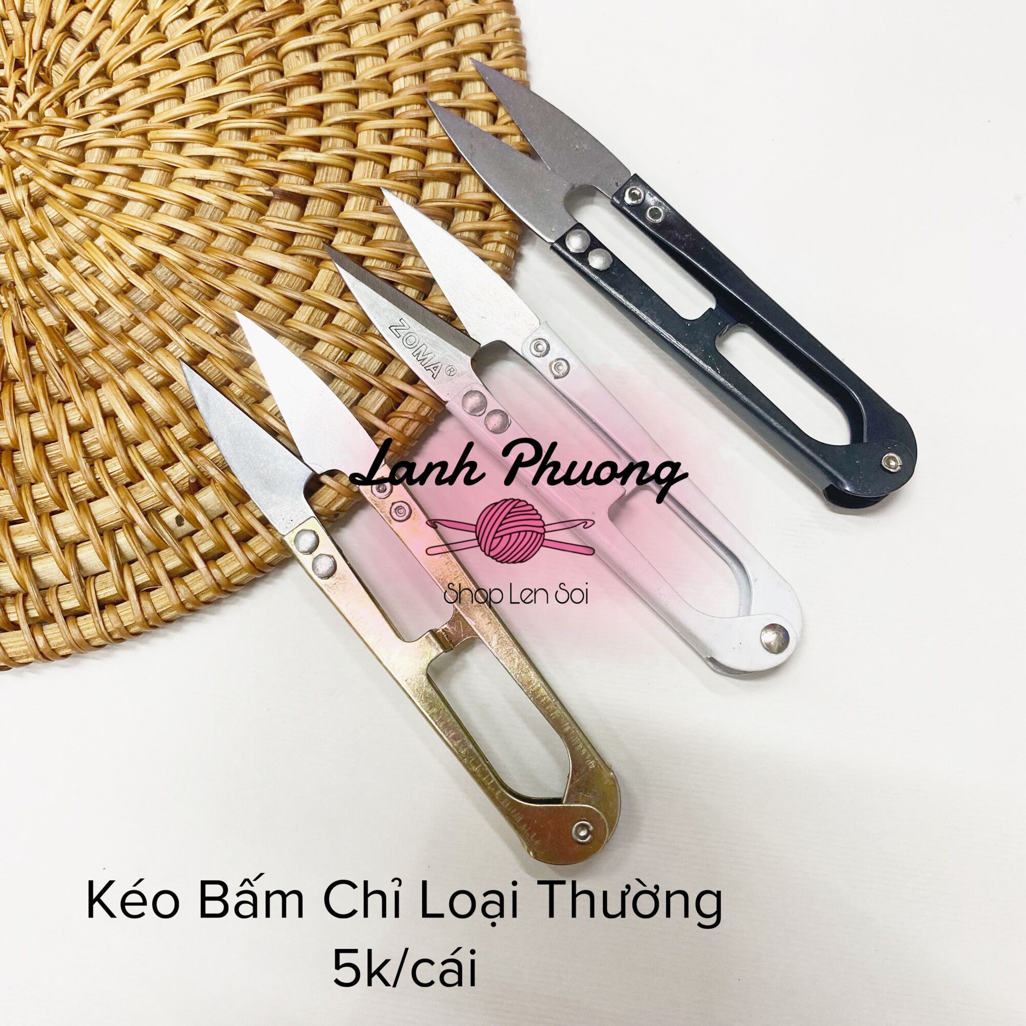 Kéo bấm chỉ len sợi