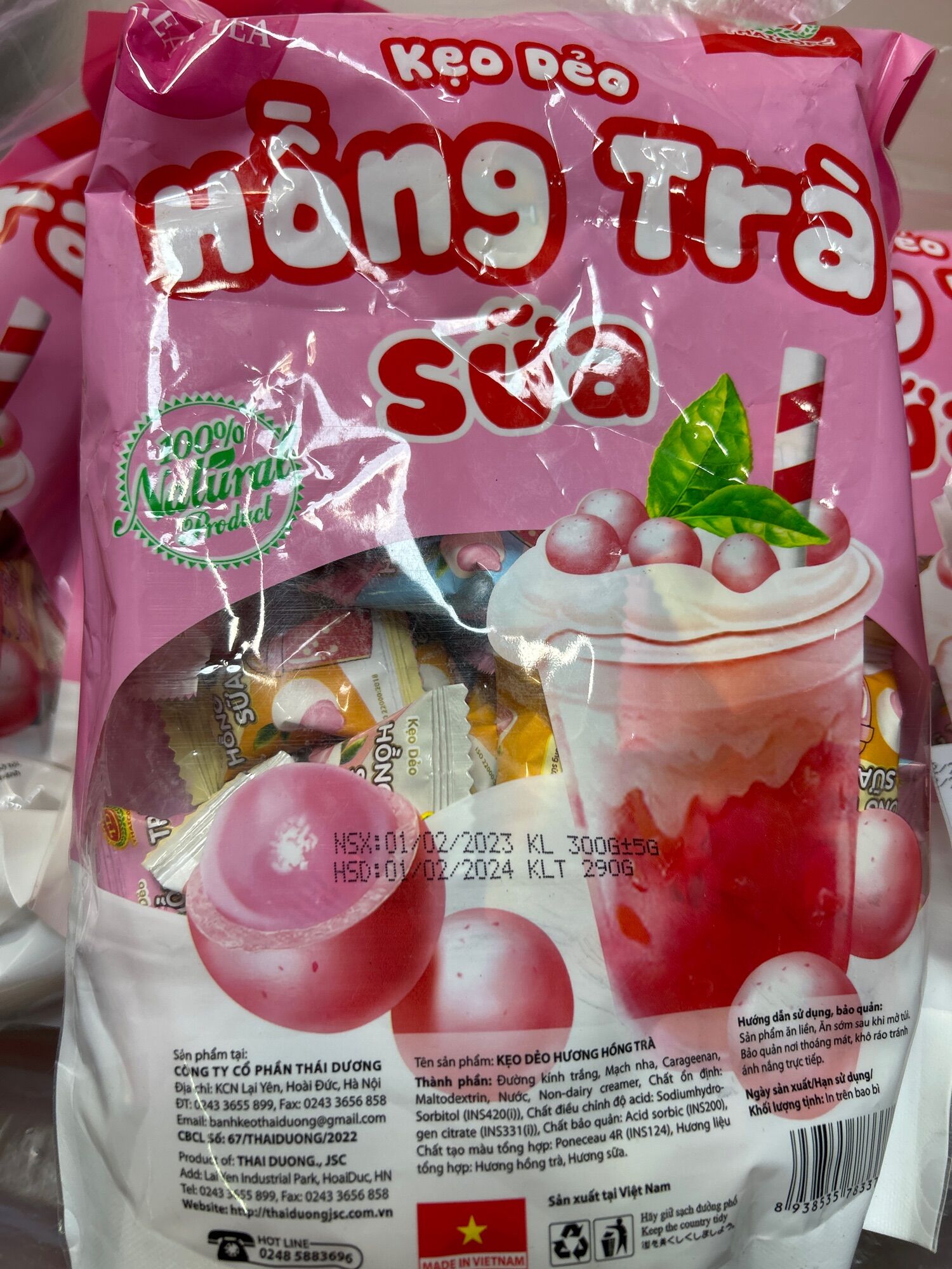 Kẹo dẻo trà sữa đường đen gói 320g