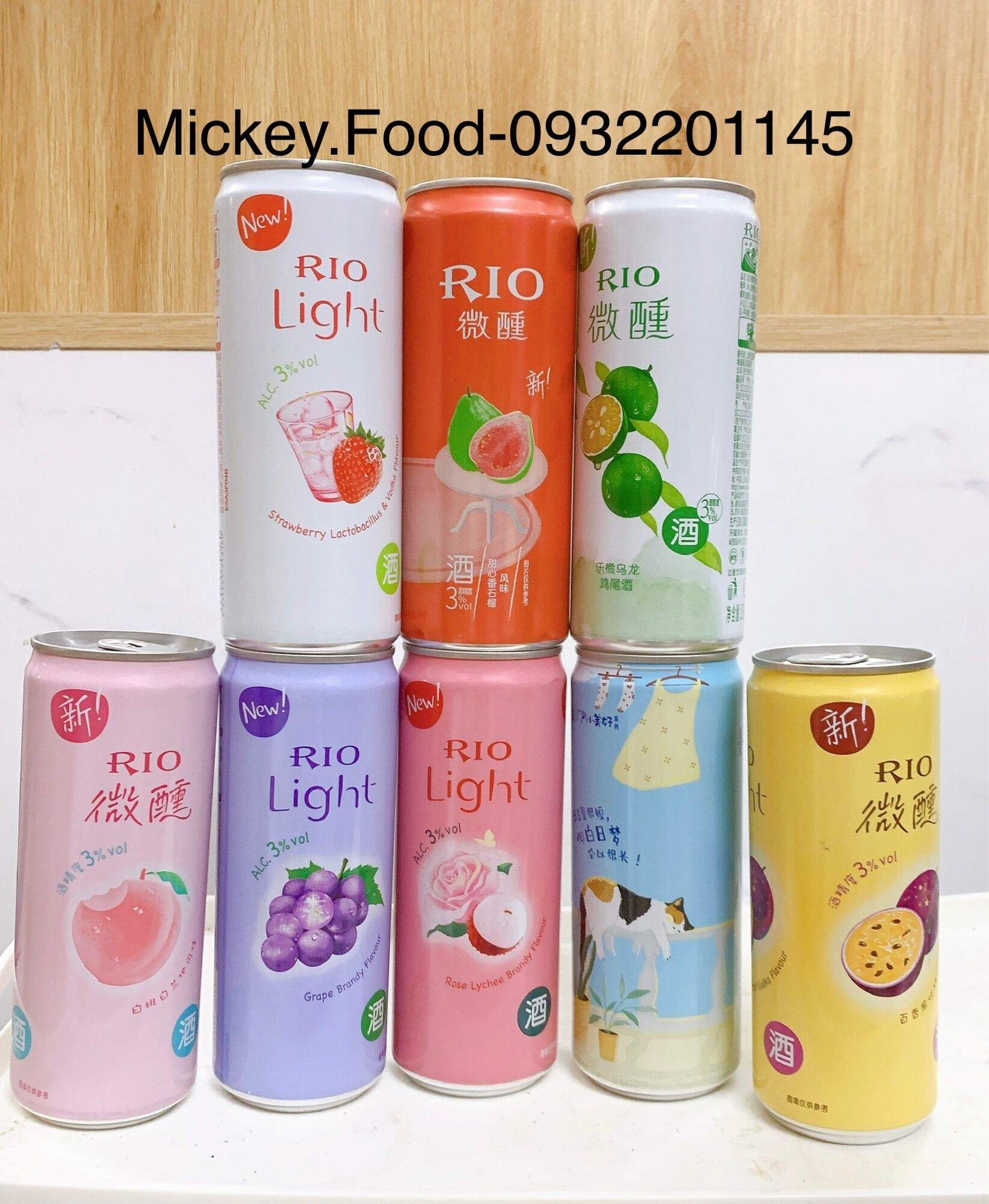 Nước cocktail trái cây lên men rio light/ rio lon 330ml 8 vị- 2024