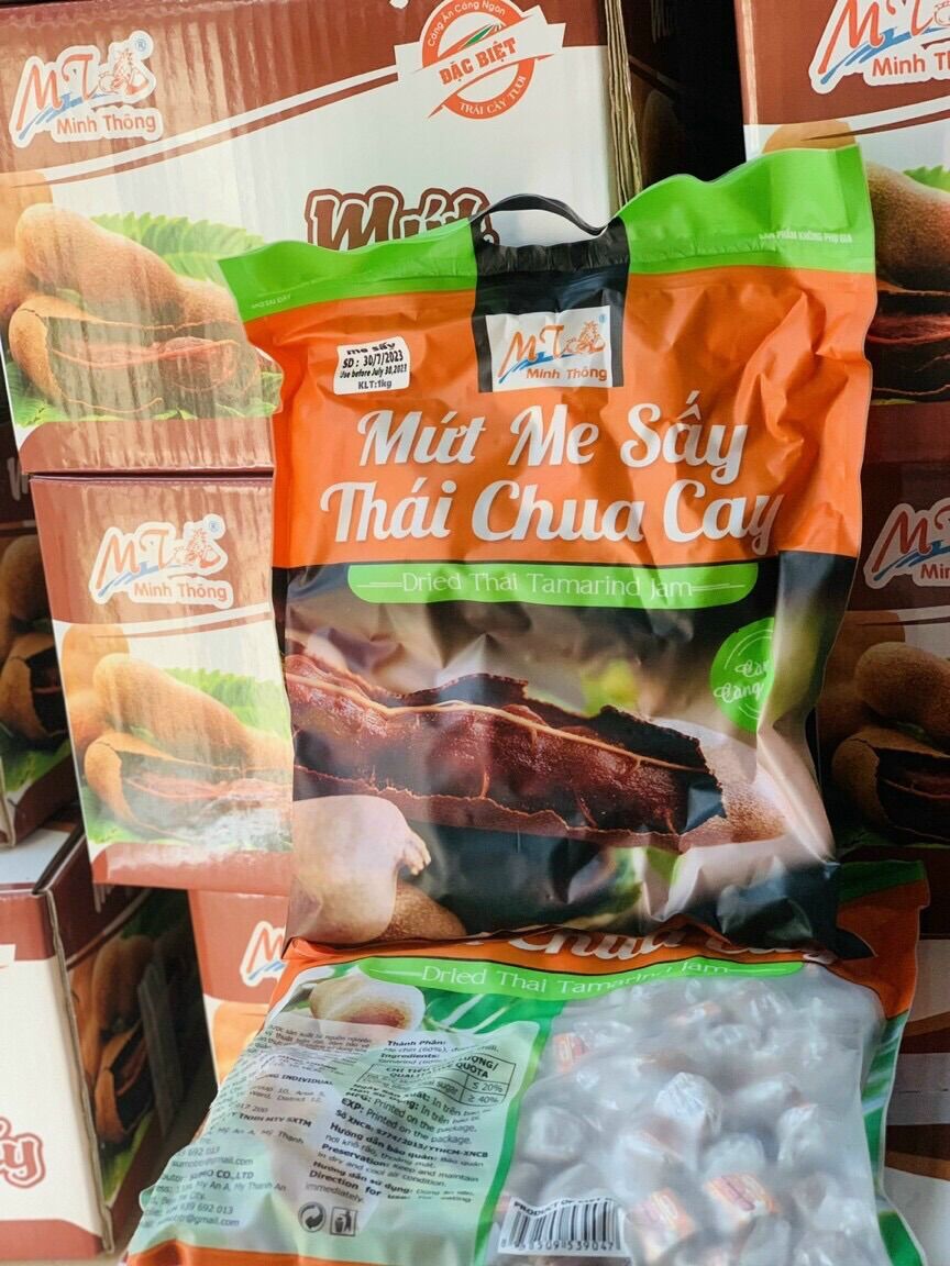 Mứt me sấy thái chua cay minh thông 1kg