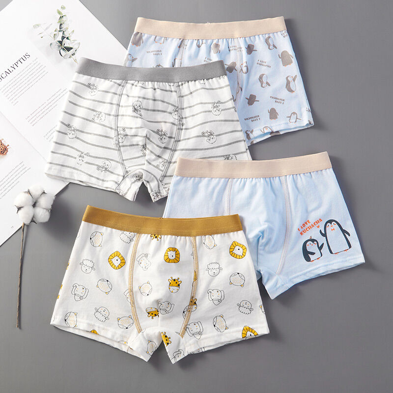 Quần lót trẻ em an toàn boxer bốn mùa bé trai cotton