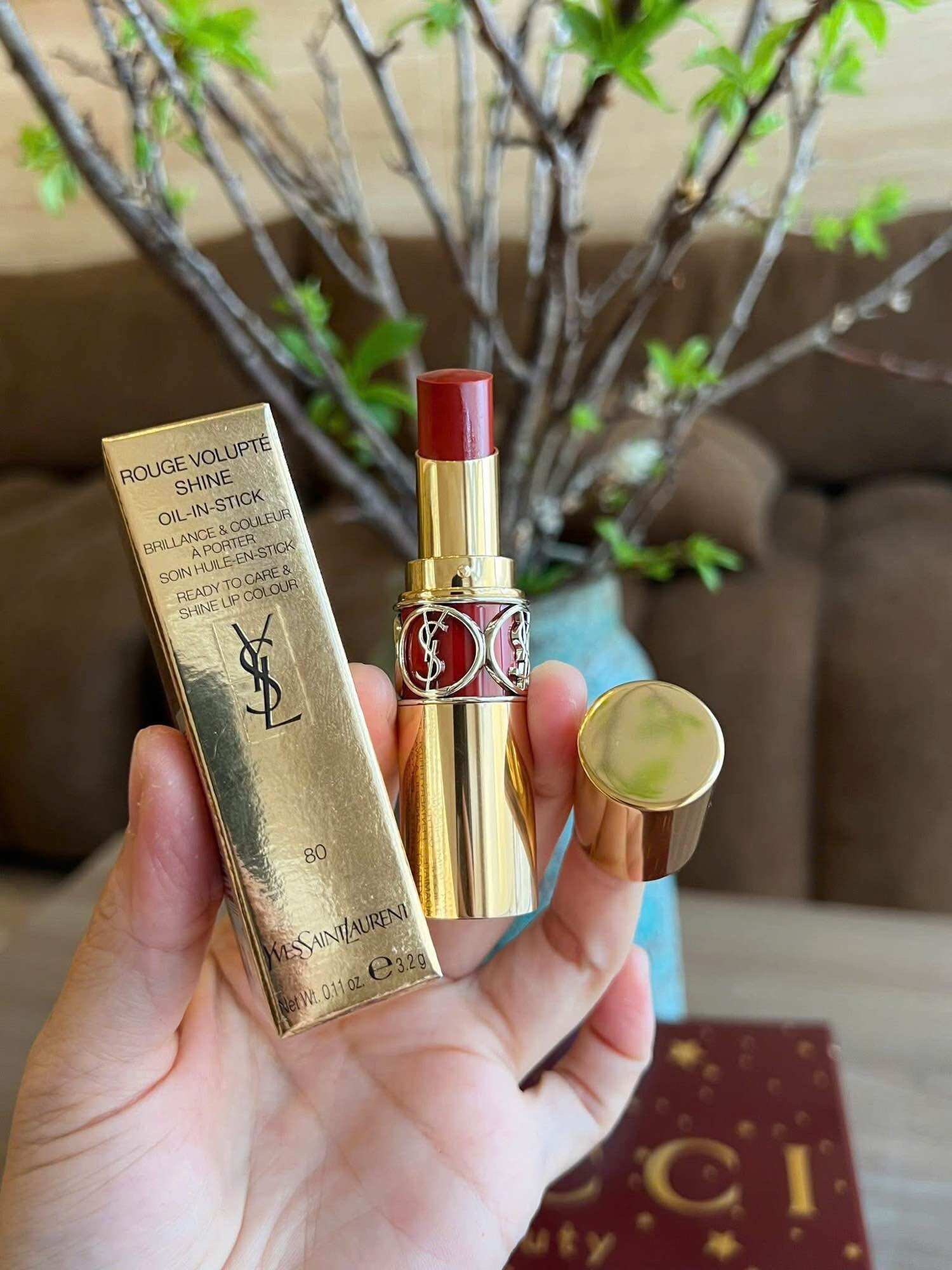 [CHÍNH HÃNG 100%] SON DƯỠNG YSL LOVESHINE #80 GLOWING LAVA