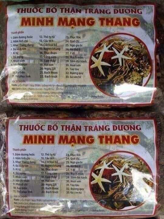 Minh mạng thang loại 2kg, 35 vị, 2 tắc kè, 1 nấm siêu to