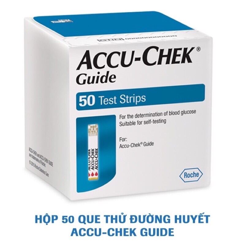 Que thử đường huyết cho máy Accu- Check Guide 50 que