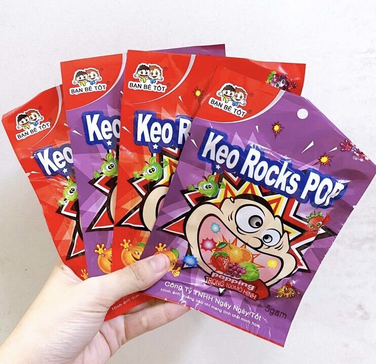 COMBO 20 GÓI KẸO NỔ+ĐỒ CHƠI ROCKS POP TUỔI THƠ