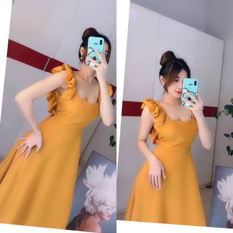 🎀 Đầm 2 Đây Hở Lưng Đan Dây Dáng Dài