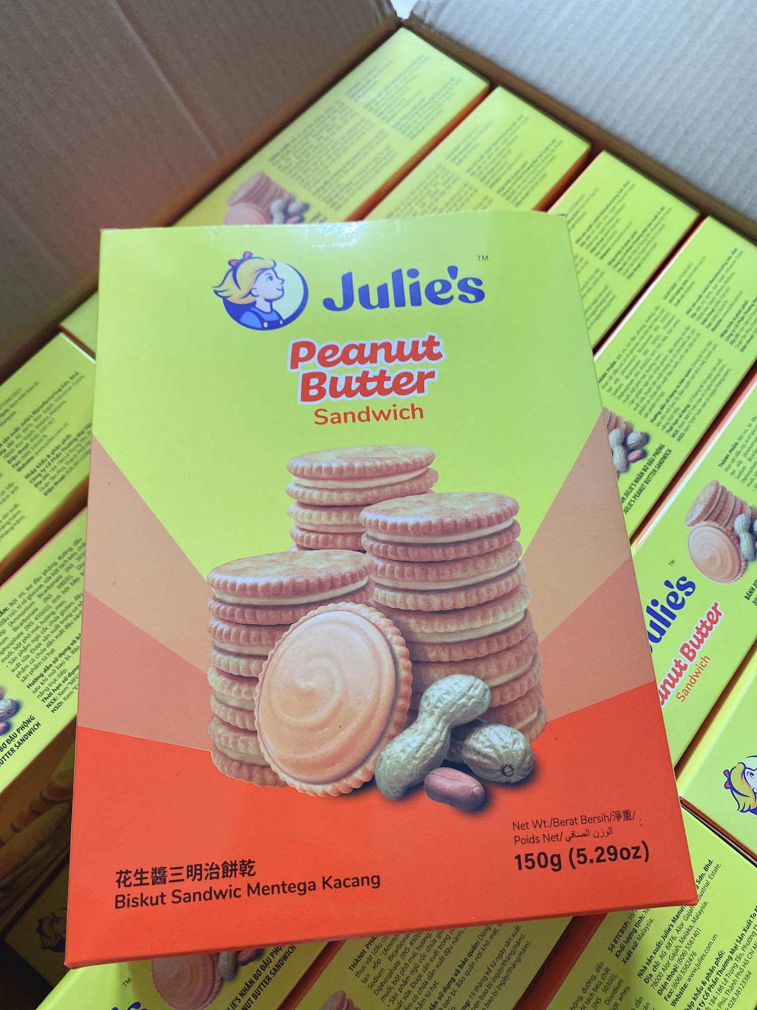Bánh quy bơ đậu phộng julies 150g date 9/2024