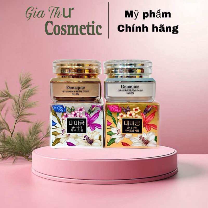 Kem Dưỡng Trắng Da Mờ Thâm Mụn Demejine Ngày Và Đêm