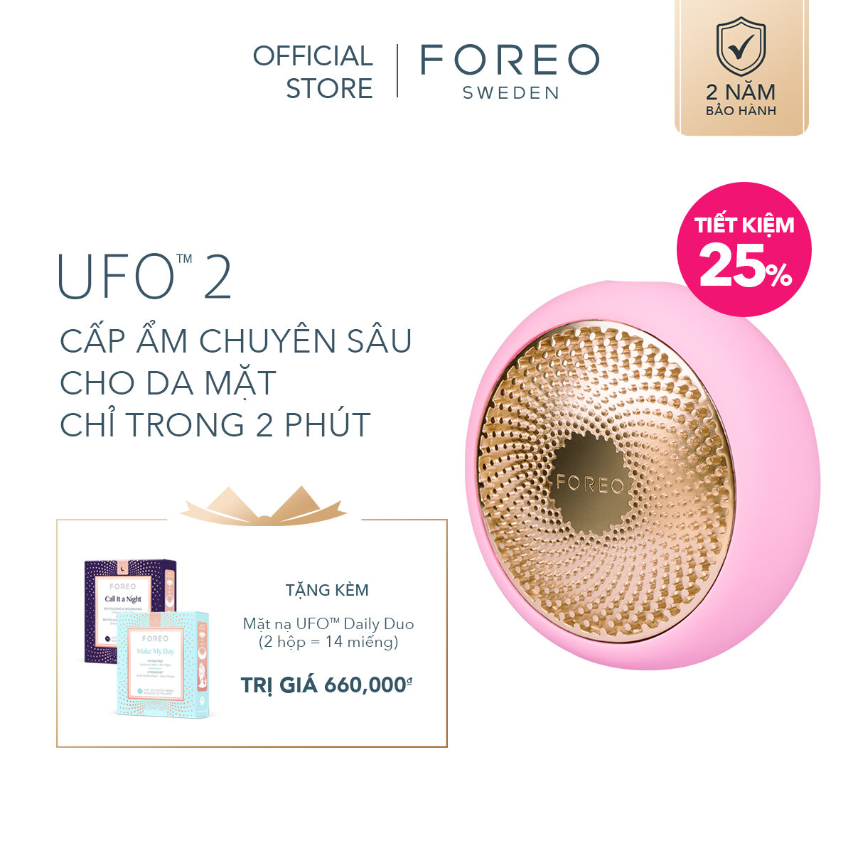 [Foreo Chính Hãng] Máy Đắp Mặt Nạ Thông Minh Foreo Ufo 2...