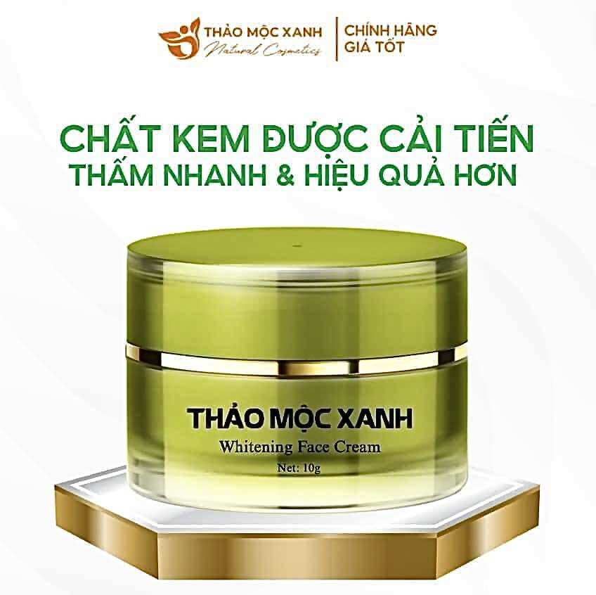 Kem face thảo mộc xanh 10g - dưỡng trắng da
