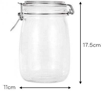 Sỉ lẻ Hủ/bình/lọ thuỷ tinh dày đẹp nắp gài 1000ml(1L) milk kefir water kefir kombucha nấm sữa