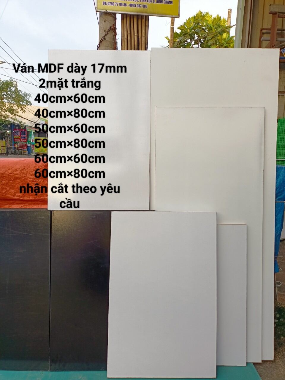 Tấm ván làm bàn,kệ,tủ _tấm ván mdf 17mm 2 mặt trắng làm đồ nội thất