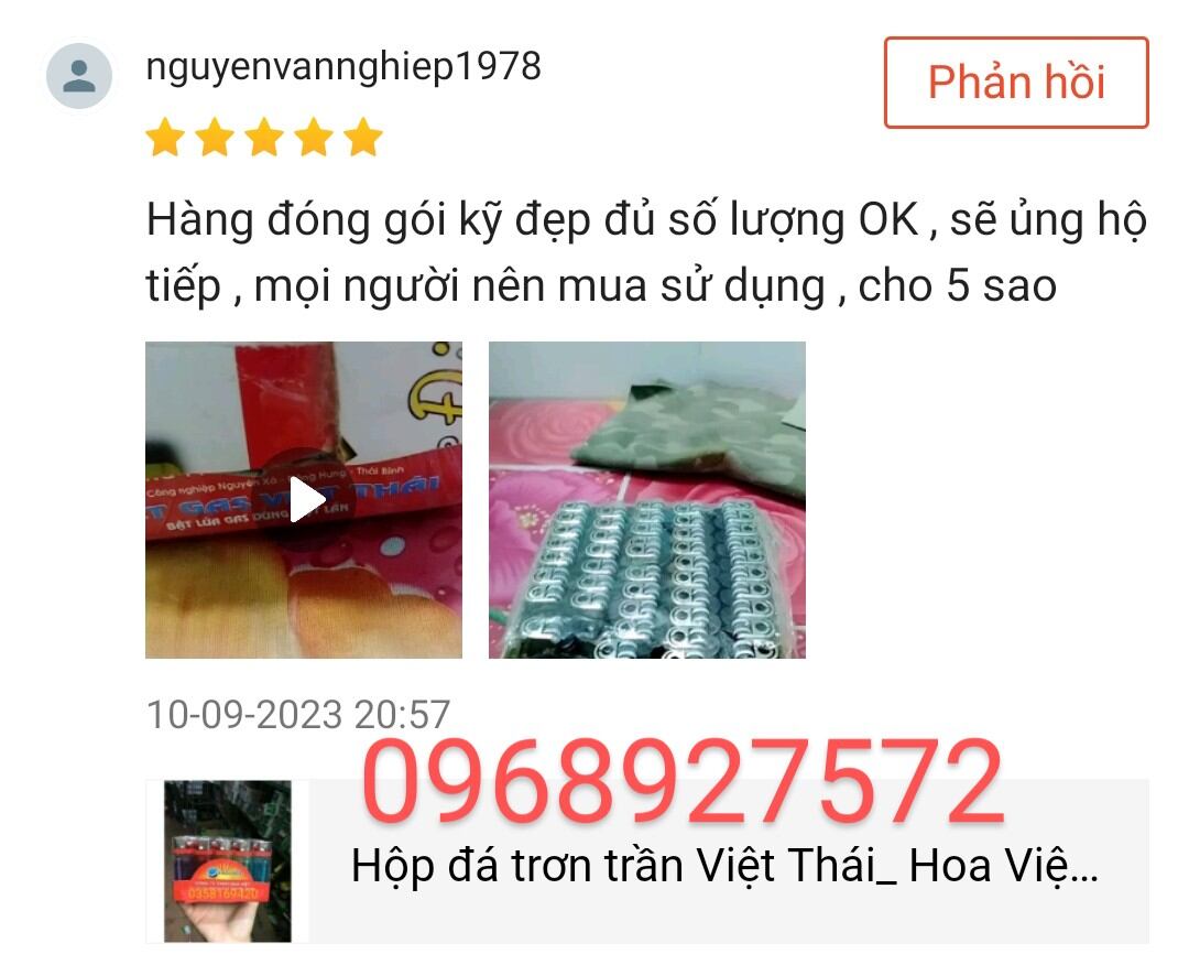 Bật lửa_quẹt gas trơn Việt Thái (50 cái/ hộp)