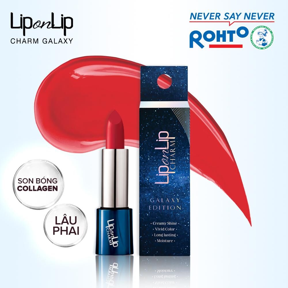 Son Thỏi Lip On Lip Charm Galaxy Màu Đỏ Thuần