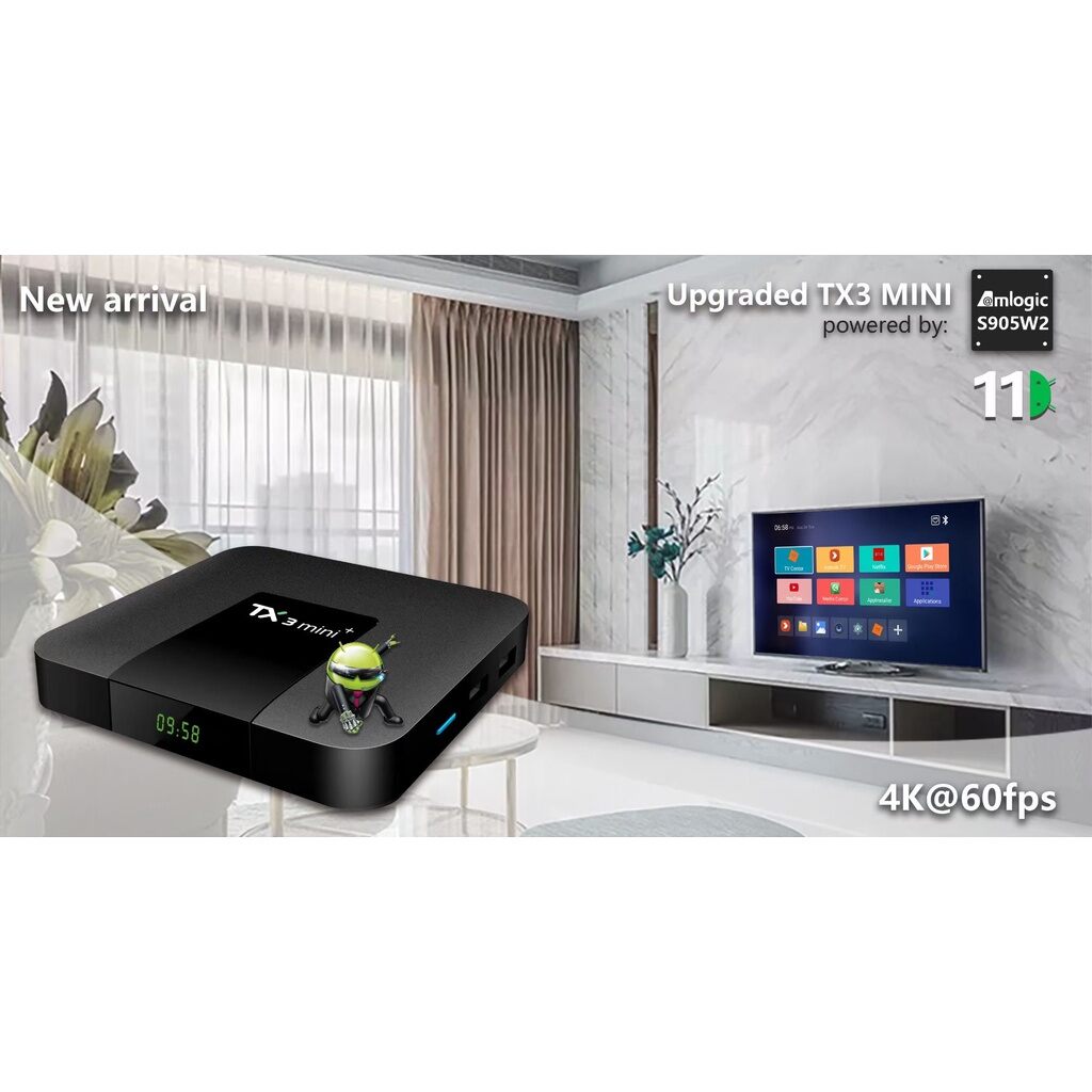 Android TV box TX3 Mini+ (Plus)2022 Ram 4Gb/32Gb, Android 11, dual wifi