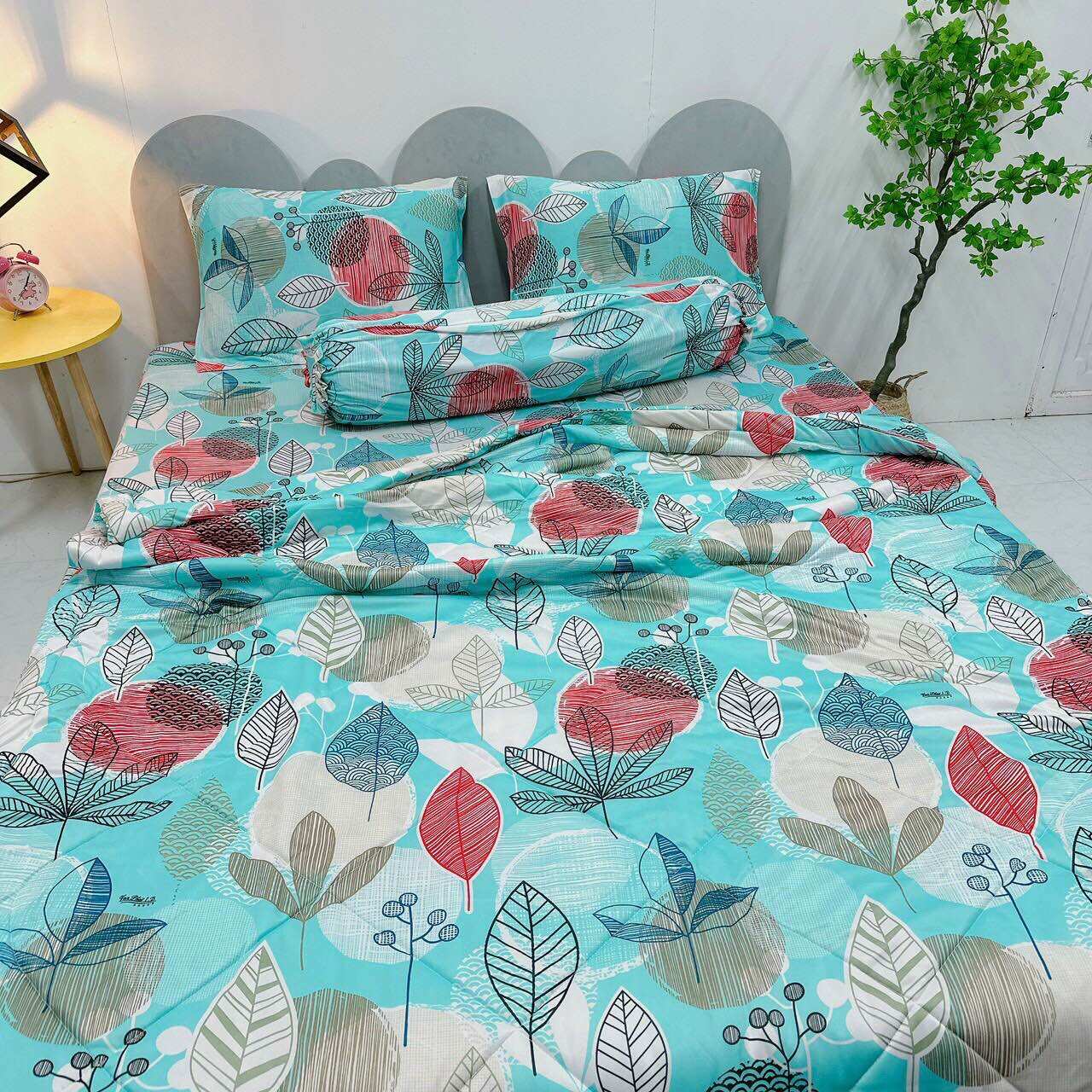 Set 5 chăn drap áo gối THUN LẠNH HÀN QUỐC