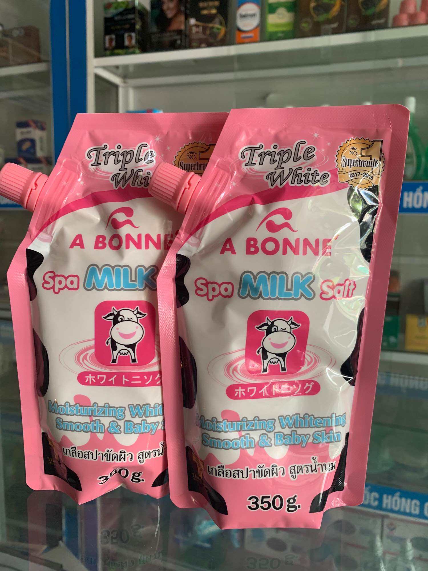 CHÍNH HÃNG Muối Tắm Sữa Bò Có Vòi A Bonne Spa Milk Salt 350g - Thái Lan