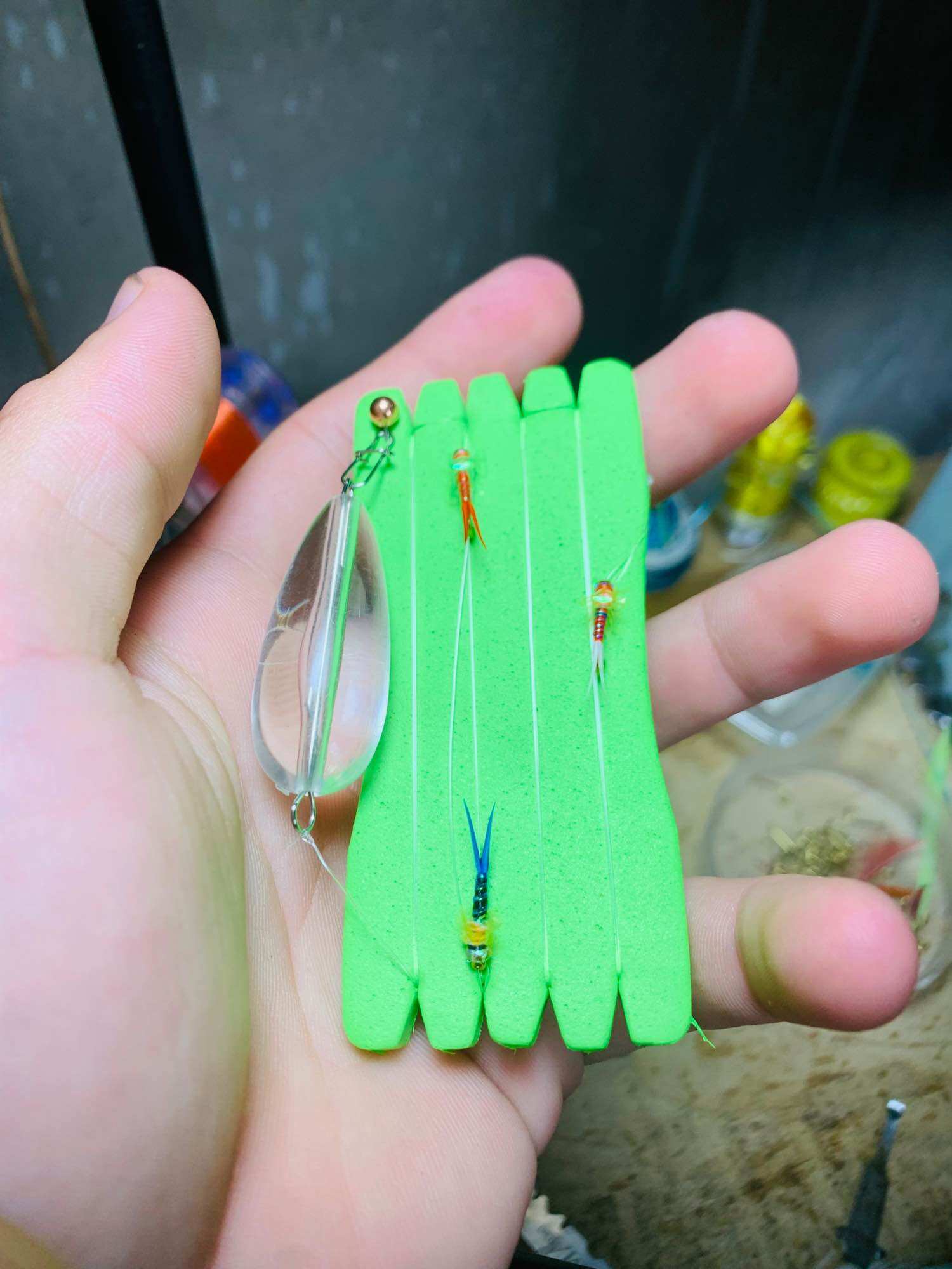 Thẻo câu lure suối 3 lưỡi câu