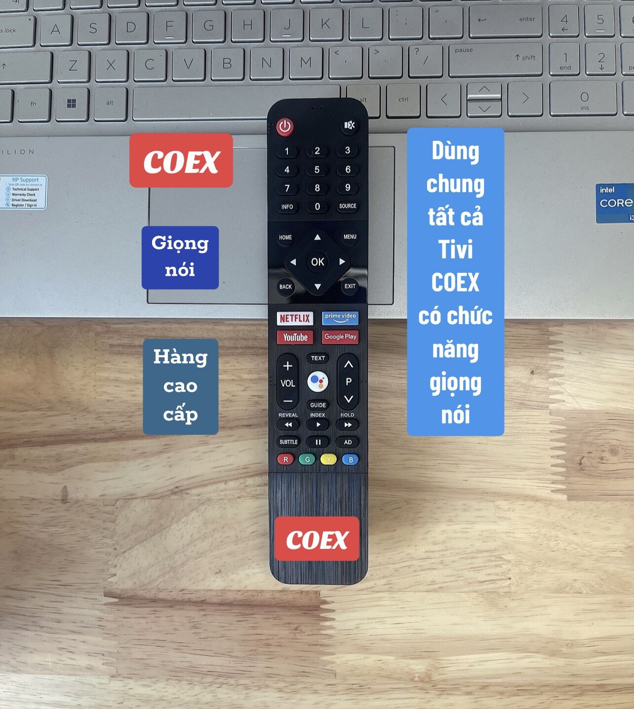 Remote điều khiển Tivi COEX giọng nói( Dùng chung tất cả Tivi COEX trừ dòng điều khiển nút VTVgo)