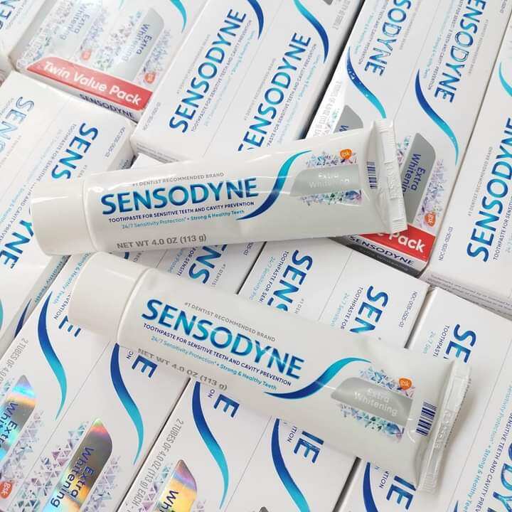 ( date 5/24 ) Kem đánh răng Sensodyne Mỹ trắng răng, chống ê buốt ( 1 cặp 2 tuýp 2 * 113g )