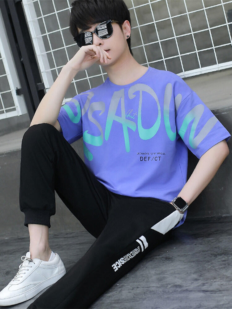 Áo Phông Nam Tay Ngắn 12 Bộ Đồ Thể Thao Thanh Thiếu Niên 13-15 Tuổi Trang Phục Mùa Hè Bé Trai Học Sinh Trung Học 14 Bé Trai Lớn Đẹp Trai 16