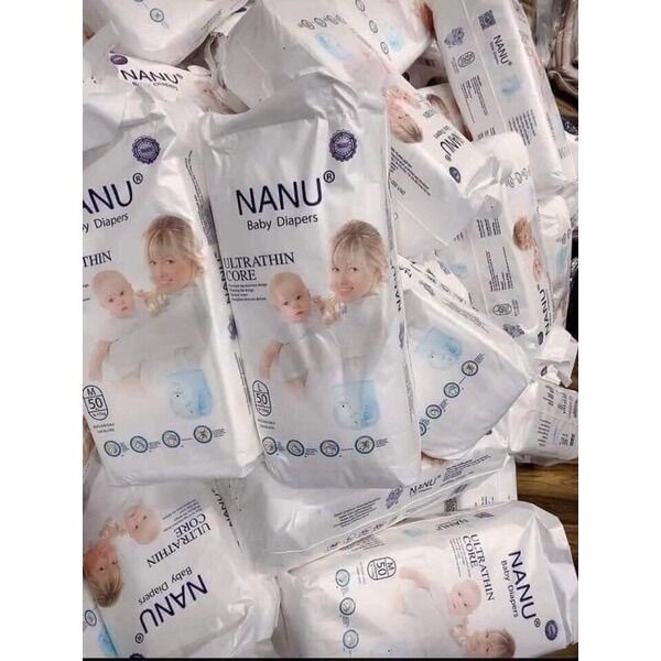 Bỉm/tã Nanu size M dán 50 miếng