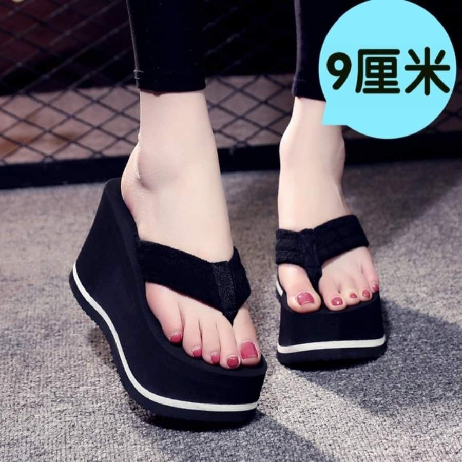 Dép xuồng đế xốp cao 10f lượn sóng