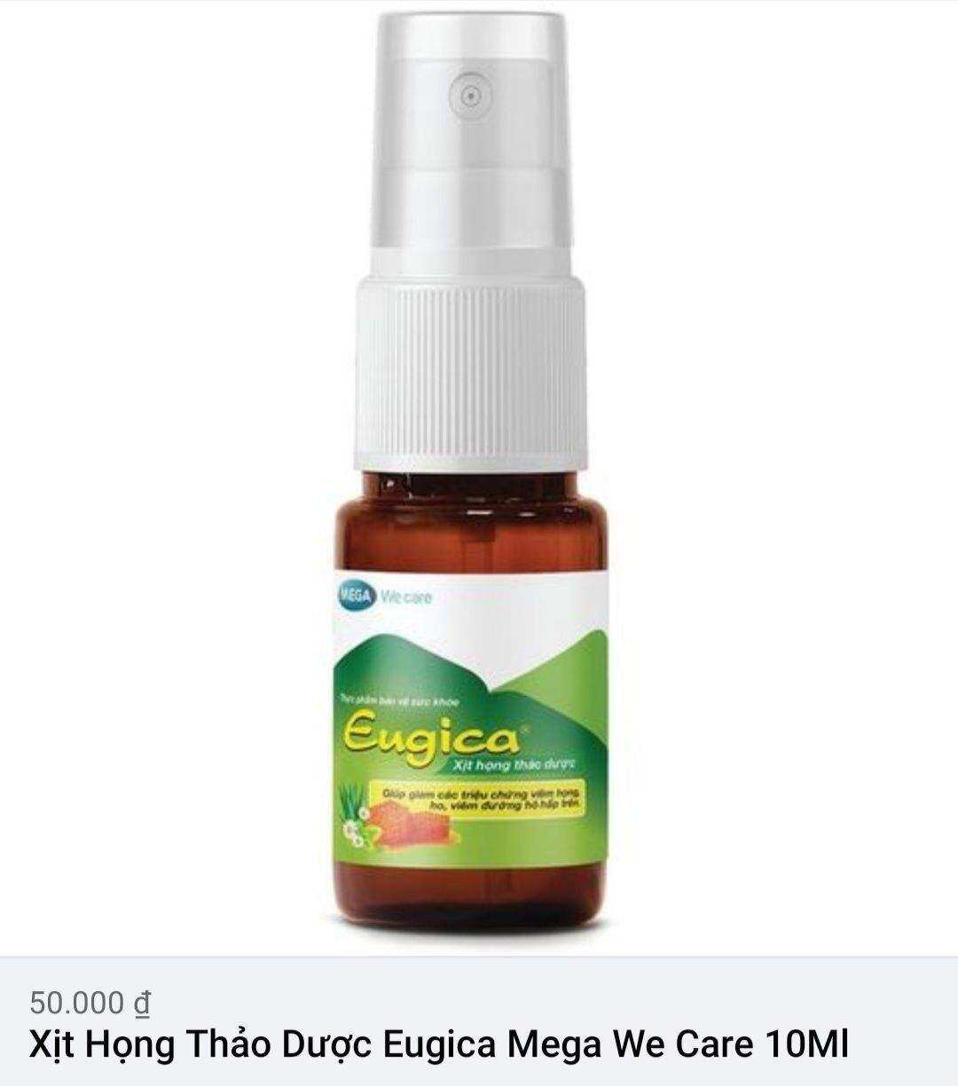 xịt họng thảo dược eugica