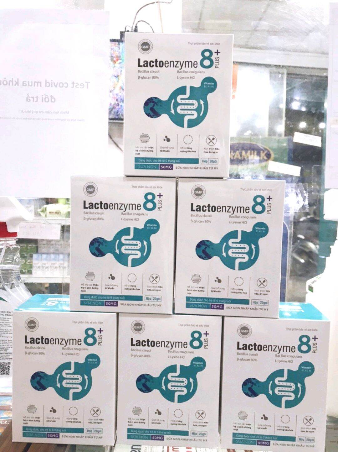 Men lacto enzyme 8+ - bổ sung vi khuẩn có lợi cho đường ruột